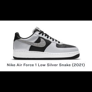 BNWT Nike Air Force 1 Low Silver Snake (2021)